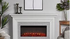 Sonia 69" Landscape Electric Fireplace in White by Real Flame - Bed Bath & Beyond - 36147864