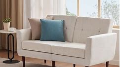 HUIMO Loveseat, Modern Small Couch with Button Tufted Upholstered Fabric Sofa - Bed Bath & Beyond - 38951422