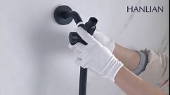 HANLIAN Filtration Shower Heads with Handheld Spray Combo, High Pressure Rainfall Shower Head with Handheld Combo, Filtered Dual Shower Head with Handheld, Double Shower Head with 79" Hose (Black)