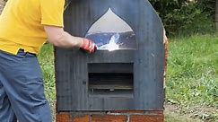 Building your own outdoor pizza oven with red bricks