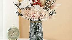 Faux Flowers in vase,Artificial Flowers in vase,Table centerpieces for Dining Room,Flower centerpieces for Tables,Fake Flowers with vase,Kitchen Table Decor,Coffee Table Decor