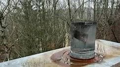 Before and after chimney cap install | Carolina Sheet Metal Seamless Guttering