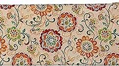 RSH Décor Indoor Outdoor Foam Bench Cushion with Ties (44” x 18” x 3"), (Fanfare Sonoma Cream Floral)
