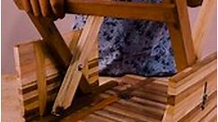 DIY Idea Picnic Basket Carrier Flipped to table #woodworker #furniture #interiordesign #woodart #woodworking #woodwork #art #wood #carpentry #homedecore #diy #woodcraft #handmade | Woodworking TV