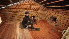 Building Complete Underground Brick Bushcaft Shelte With Wooden roof, Start to Finish