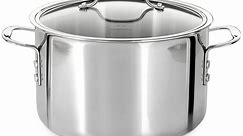 Calphalon 8 Quart Tri-Ply Stainless Steel Stock Pot with Lid and Aluminum Core