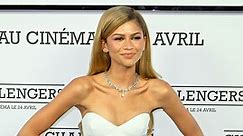 Zendaya Wore A White Sheer Dress While Posing With A Giant Croissant At The 'Challengers' Premiere