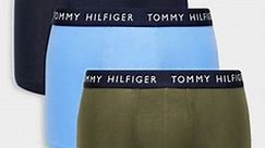Tommy Hilfiger - Lot de 3 boxers - Kaki/bleu/bleu marine | ASOS