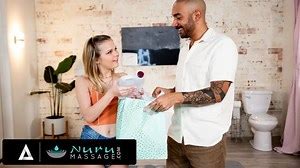 NURU MASSAGE - Coco Lovelock has Amazing Hard Pounding Sex with her Boyfriend during Surprise Gift