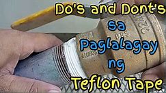 How to Apply Teflon Tape the RIGHT Way | Paano ang Tamang Paglalagay ng Teflon Tape sa Thread
