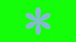 Simple moving flower petals, animation, green screen background