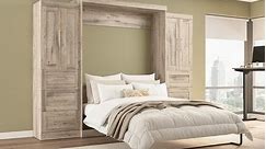 Pur Queen Murphy Bed with Closet Storage Cabinets (115W) by Bestar - Bed Bath & Beyond - 37701118