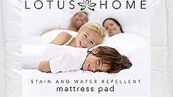 Lotus Home Microfiber Water and Stain Resistant Mattress Pad, Twin