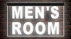 120055 Men's Room Toilet Restroom Restaurant Cafe Display LED Light Neon Sign (21.5" X 12", White)