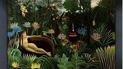 La Pastiche Henri Rousseau 'The Dream' Hand-painted Framed Canvas Art - Bed Bath & Beyond - 9207700