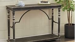 Black Distressed Wood French Country Farmhouse Console Table - Bed Bath & Beyond - 32690745