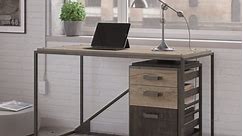 Industrial Desk with Mobile File Cabinet - Bed Bath & Beyond - 17994603