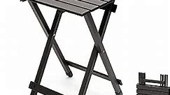 SUNNYFEEL 3 in 1 Folding Camping Table, Folding Stool, Folding Table, Footrest, Lightweight Up to 300 LBS, Easy to Carry, Portable Camp Stool for Beach, Fishing,Trip, Picnic, Lawn, Concert Outdoor