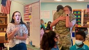 Military Mom Surprises Daughter at School After Iraq Tour