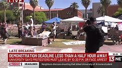 Palestinian supporters protest on University of Arizona campus