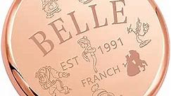 MAOFAED Princess Belle Gift Belle Est 1991 Makeup Mirror for Girls Women Fairy Tale Gift Pocket Mirror (Belle 1991mirror)