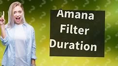How long does Amana water filter last?