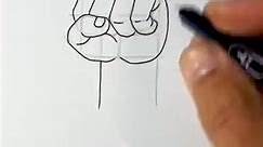 A little trick to draw a fist. #howtodrawafist #artlessons #easydrawings #art. | Super