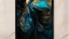 Designart "Abstract Liquid Paint" Abstract Liquid Ink Framed Canvas Wall Art - Bed Bath & Beyond - 38054681