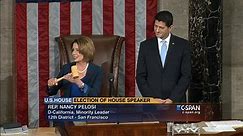 C-SPAN - Nancy Pelosi gives the gavel to Speaker Paul...