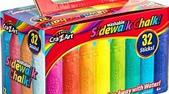 Cra-Z-Art Washable Sidewalk Chalk, 32 Count, Multicolor, Children to Adult