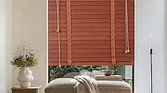 Venetian Blinds Wooden,Faux Wooden Blinds,Venetian Blinds for Windows,Solid Wood Blinds, Blackout/Heat Insulation Solid Wood Venetian Shades, Privacy Curtain Shutters, Easy to Install Blinds