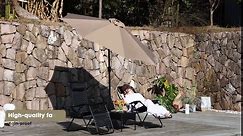 9FT Outdoor Patio Umbrella with Push Button Tilt and Crank,Outdoor Yard/Market Table Umbrella UV Protection & Waterproof for Garden, Deck, Backyard, Pool,Sandy Shore