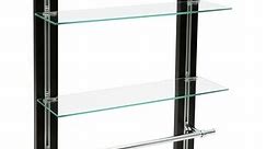 Organize It All Deluxe Tempered Glass Shelf with Towel Bar - 19.6x6.9x22.5 - Bed Bath & Beyond - 32030021