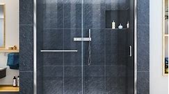 DreamLine Infinity-Z 32 in. D x 60 in. W x 74 3/4 in. H Sliding Shower Door and Shower Base Kit - Bed Bath & Beyond - 8281102