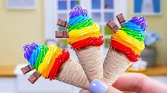 Choose Chocolate Ice Cream 🍨 How To Make Perfect Miniature Rainbow Ice Cream Cones 🌈 Mini Ideas