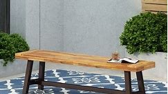 Carlisle Outdoor Acacia Wood Dining Bench by Christopher Knight Home - Bed Bath & Beyond - 15289172