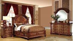 Furniture of America Bigh Traditional Brown 4-piece Bedroom Set - Bed Bath & Beyond - 9251850