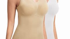 COMFREE Camisoles with Bulilt in Bra for Women Shapewear Tank Tops Slightly Tummy Control Vest Seamless Body Shaper