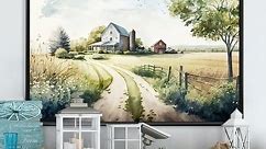 Designart "Welcome To The Farm IV" Farmhouse / Country Framed Canvas Art Print - Bed Bath & Beyond - 37307980