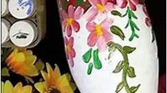 Bottle painting And flower pot❤🤍💚💛#youtubeshorts #diy #craftideas #flowerspot #artist #craft #art 🌻💐