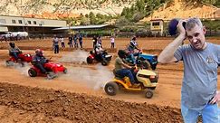 Our First Lawn Mower Race: It Went Something Like This........