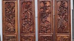 Set Chinese Carved Panels Screen Room Divider 1880 #Canonburyantiques #chinesescreen #antiques #roomdivider #interiors #asianinteriors #salvaged #architecturalsalvage | Canonbury Antiques