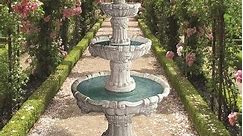 Design Toscano Medici Lion Four-Tier Fountain: Antique Stone - Bed Bath & Beyond - 20455497