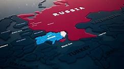 Animated 3d Map Ukraine Russia Highlighted Stock Footage Video (100% Royalty-free) 1087632083 | Shutterstock