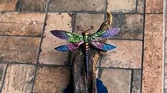 A commissioned piece that I had wide open artistic license to do! She said, just make me something that’s a dragonfly! Benton and I rescued this piece of driftwood out of the river. I dried it for 12 hrs in my outdoor oven. I made the dragonfly and base from a molds that I had. Viola! I love how it came out! Now I want one! lol! | Bayou Babe Art by Denise