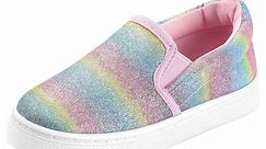 Bocca Kid's Slip on Sneakers Colorful Girls Canvas Walking Shoes Size 1