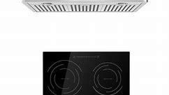 2 Piece Kitchen Appliances Packages Including Portable 2 Heating Elments Induction Cooktop and 30" Under Cabinet Range Hood - Bed Bath & Beyond - 35055036
