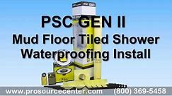 PSC GEN II Mud Floor Shower Waterproofing Kit - Install Like Schluter Kerdi 32 x 60 Center