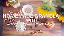 Homemade Granola with Orange Blossom Honey Yogurt