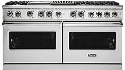 Viking 5 Series 60" Stainless Steel Dual Fuel Range With Griddle & Grill - VDR5606GQSS